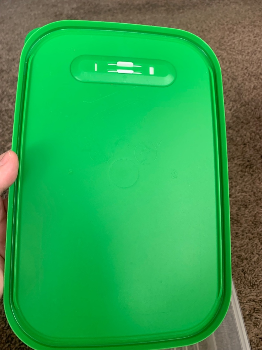 Tupperware Fridgesmart 4.4L Storage Food Prep Container Clear w/Green Lid - Picture 6 of 9